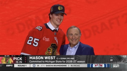 West drafted No. 29 by Blackhawks