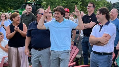 Nashville Predators Brady Martin NHL Draft watch party on family farm
