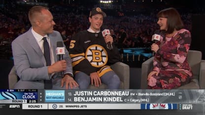 Hagens on being drafted by the Bruins