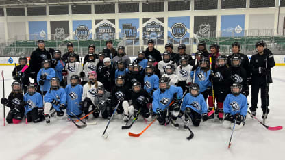 Alexander Kerfoot gives Utah Mammoth big assist during Girls Hockey Day in Utah