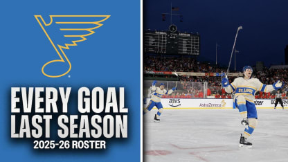 Every goal last season from the 2025-26 Blues