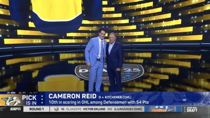 Reid drafted No. 21 by Predators