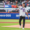 Schaefer Throws First Pitch at Mets Game