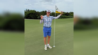 Boston Bruins Nikita Zadorov hits first hole in one at Florida golf course
