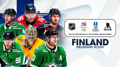 Finland 2026 Olympics preliminary roster first six players