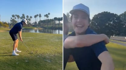 Anaheim Ducks Leo Carlsson hole in one