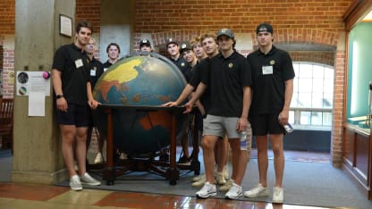 Bruins Prospects Visit Perkins School for the Blind