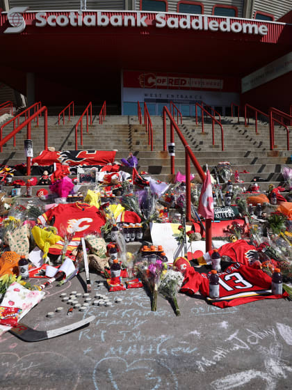 NHL Columbus Blue Jackets Calgary Flames donate in Gaudreaus memory 