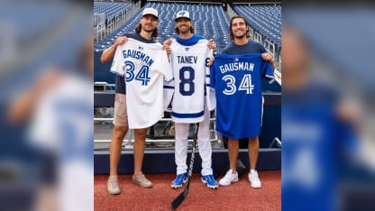 Chris Tanev Brandon Tanev visit Toronto Blue Jays