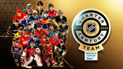 El grupo de porteros del equipo del Cuarto de Siglo de la NHL   