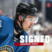 blue jackets sign daemon hunt to two way contract